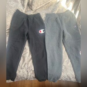 Bundle Champion Kids' Black and Gray Sweatpants Set size L